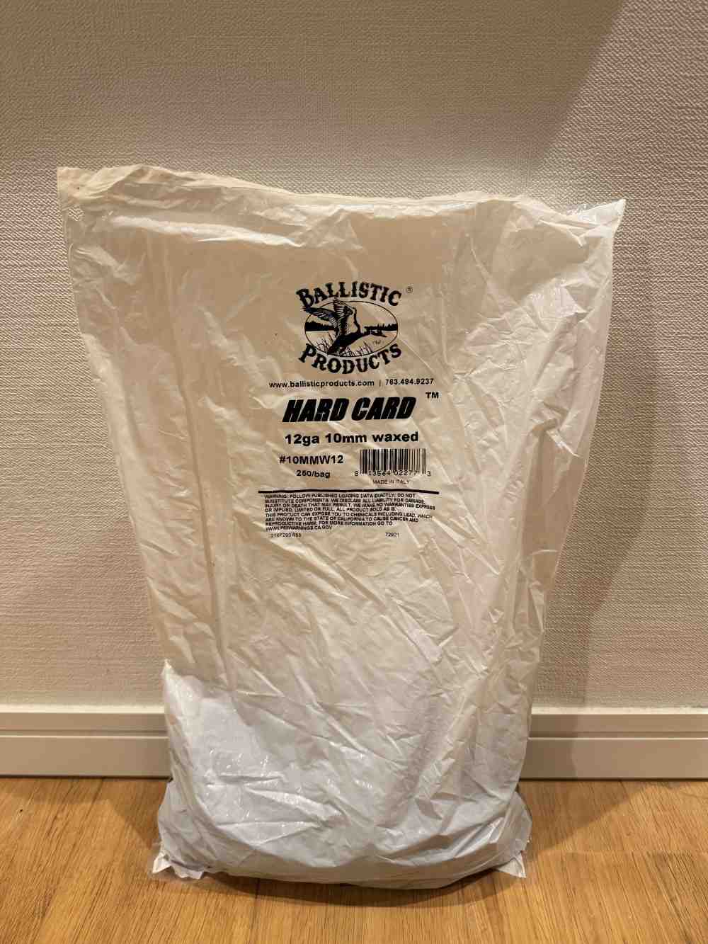 「12GA Waxed Hard Card 10mm (250個)」のメイン画像