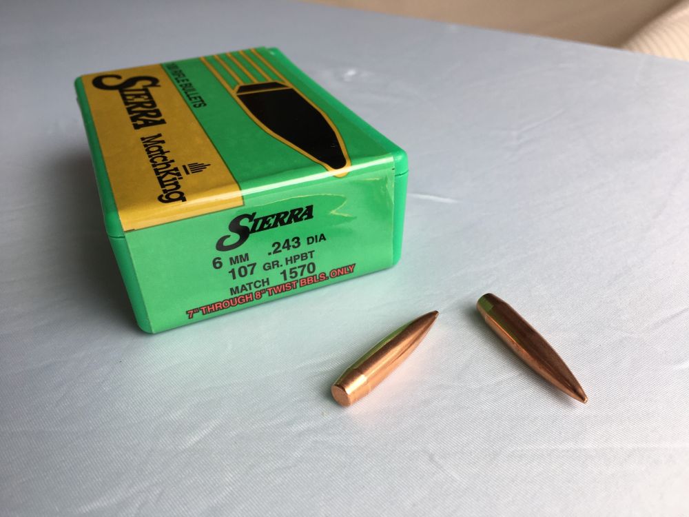 「SIERRA　.243(6mm)ライフル弾頭　（107gr HPBT）」のメイン画像