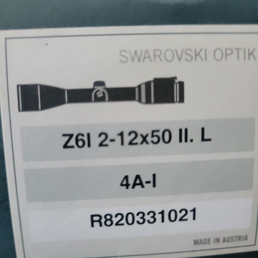 「SWAROVSKI Z6I 2-12x50 Ⅱ.L」のメイン画像