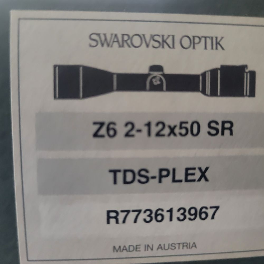 「SWAROVSKI Z6 2-12-50 SR」のメイン画像