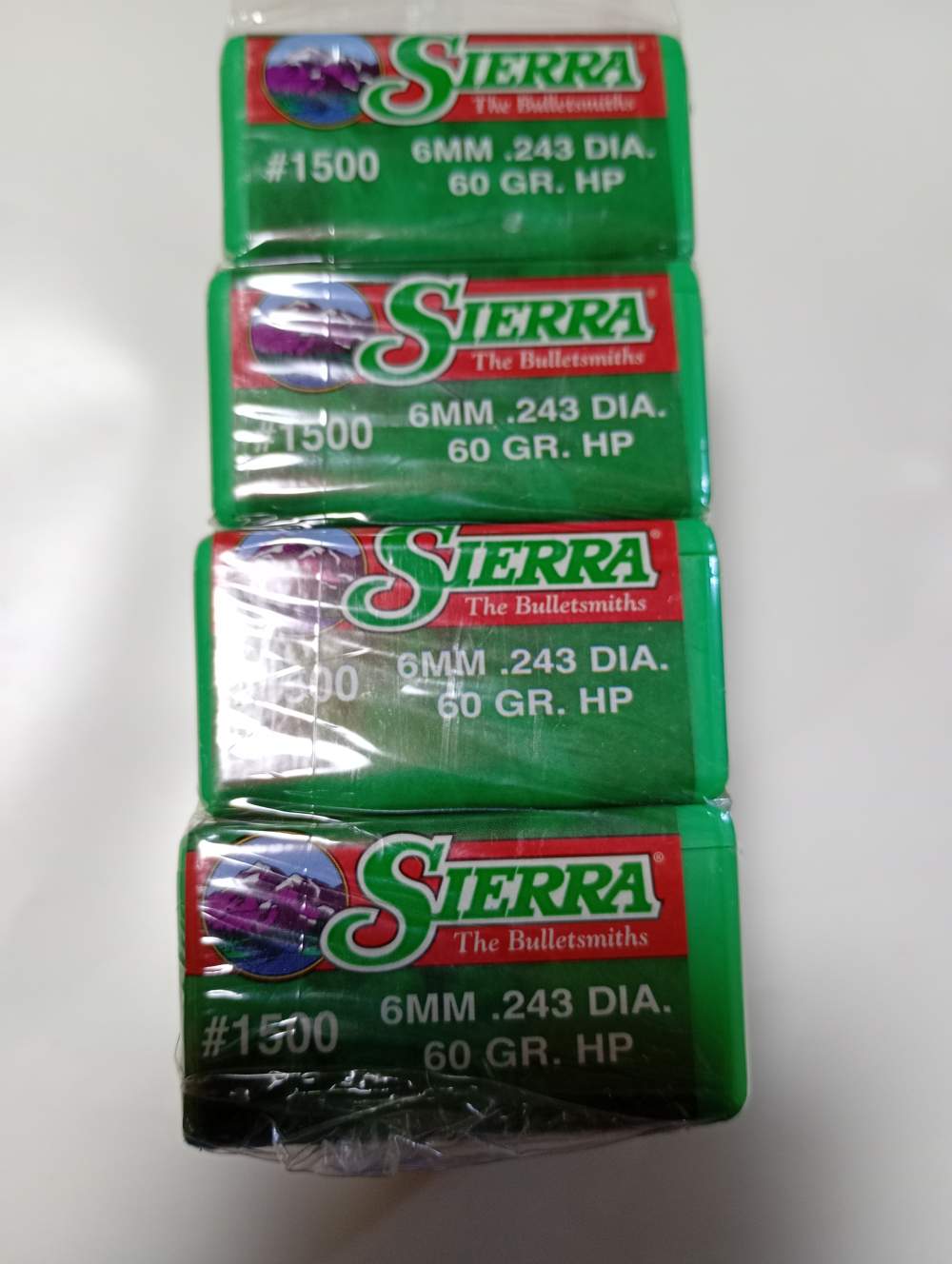 「SIERRA  弾頭　6mm 60grHP　4箱（400個）」のメイン画像